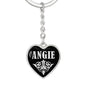 Angie v02 - Heart Pendant Luxury Keychain