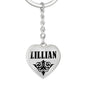 Lillian v01 - Heart Pendant Luxury Keychain
