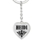 Heidi v01 - Heart Pendant Luxury Keychain