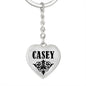 Casey v01 - Heart Pendant Luxury Keychain