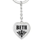 Beth v01 - Heart Pendant Luxury Keychain