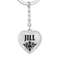 Jill v01 - Heart Pendant Luxury Keychain