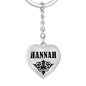 Hannah v01 - Heart Pendant Luxury Keychain