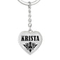 Krista v01 - Heart Pendant Luxury Keychain