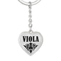 Viola v01 - Heart Pendant Luxury Keychain