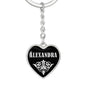 Alexandra v02 - Heart Pendant Luxury Keychain