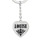 Louise v01 - Heart Pendant Luxury Keychain