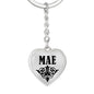 Mae v01 - Heart Pendant Luxury Keychain