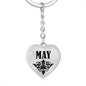 May v01 - Heart Pendant Luxury Keychain