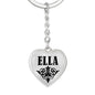 Ella v01 - Heart Pendant Luxury Keychain