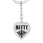 Betty v01 - Heart Pendant Luxury Keychain