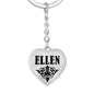 Ellen v01 - Heart Pendant Luxury Keychain