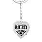 Kathy v01 - Heart Pendant Luxury Keychain