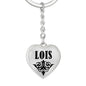 Lois v01 - Heart Pendant Luxury Keychain