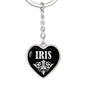 Iris v02 - Heart Pendant Luxury Keychain