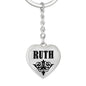 Ruth v01 - Heart Pendant Luxury Keychain