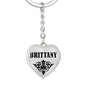 Brittany v01 - Heart Pendant Luxury Keychain