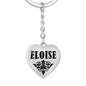Eloise v01 - Heart Pendant Luxury Keychain