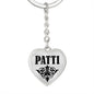 Patti v01 - Heart Pendant Luxury Keychain