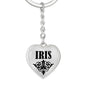 Iris v01 - Heart Pendant Luxury Keychain