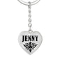 Jenny v01 - Heart Pendant Luxury Keychain