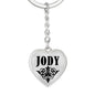 Jody v01 - Heart Pendant Luxury Keychain