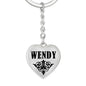 Wendy v01 - Heart Pendant Luxury Keychain