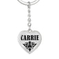 Carrie v01 - Heart Pendant Luxury Keychain