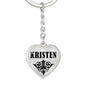 Kristen v01 - Heart Pendant Luxury Keychain