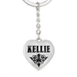 Kellie v01 - Heart Pendant Luxury Keychain
