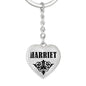 Harriet v01 - Heart Pendant Luxury Keychain
