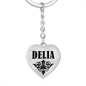 Delia v01 - Heart Pendant Luxury Keychain