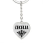 Cecelia v01 - Heart Pendant Luxury Keychain