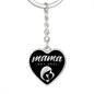 Mama, Est. 2021 v2 - Heart Pendant Luxury Keychain