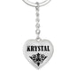 Krystal v01 - Heart Pendant Luxury Keychain