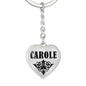 Carole v01 - Heart Pendant Luxury Keychain