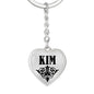 Kim v01 - Heart Pendant Luxury Keychain