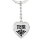 Teri v01 - Heart Pendant Luxury Keychain