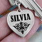 Silvia v01 - Heart Pendant Luxury Keychain
