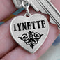 Lynette v01 - Heart Pendant Luxury Keychain