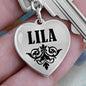 Lila v01 - Heart Pendant Luxury Keychain