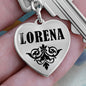 Lorena v01 - Heart Pendant Luxury Keychain