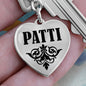 Patti v01 - Heart Pendant Luxury Keychain