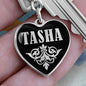 Tasha v02 - Heart Pendant Luxury Keychain