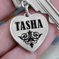 Tasha v01 - Heart Pendant Luxury Keychain