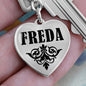 Freda v01 - Heart Pendant Luxury Keychain
