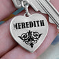 Meredith v01 - Heart Pendant Luxury Keychain