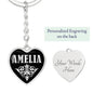 Amelia v02 - Heart Pendant Luxury Keychain