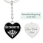 Antoinette v02 - Heart Pendant Luxury Keychain