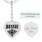 Bessie v01 - Heart Pendant Luxury Keychain